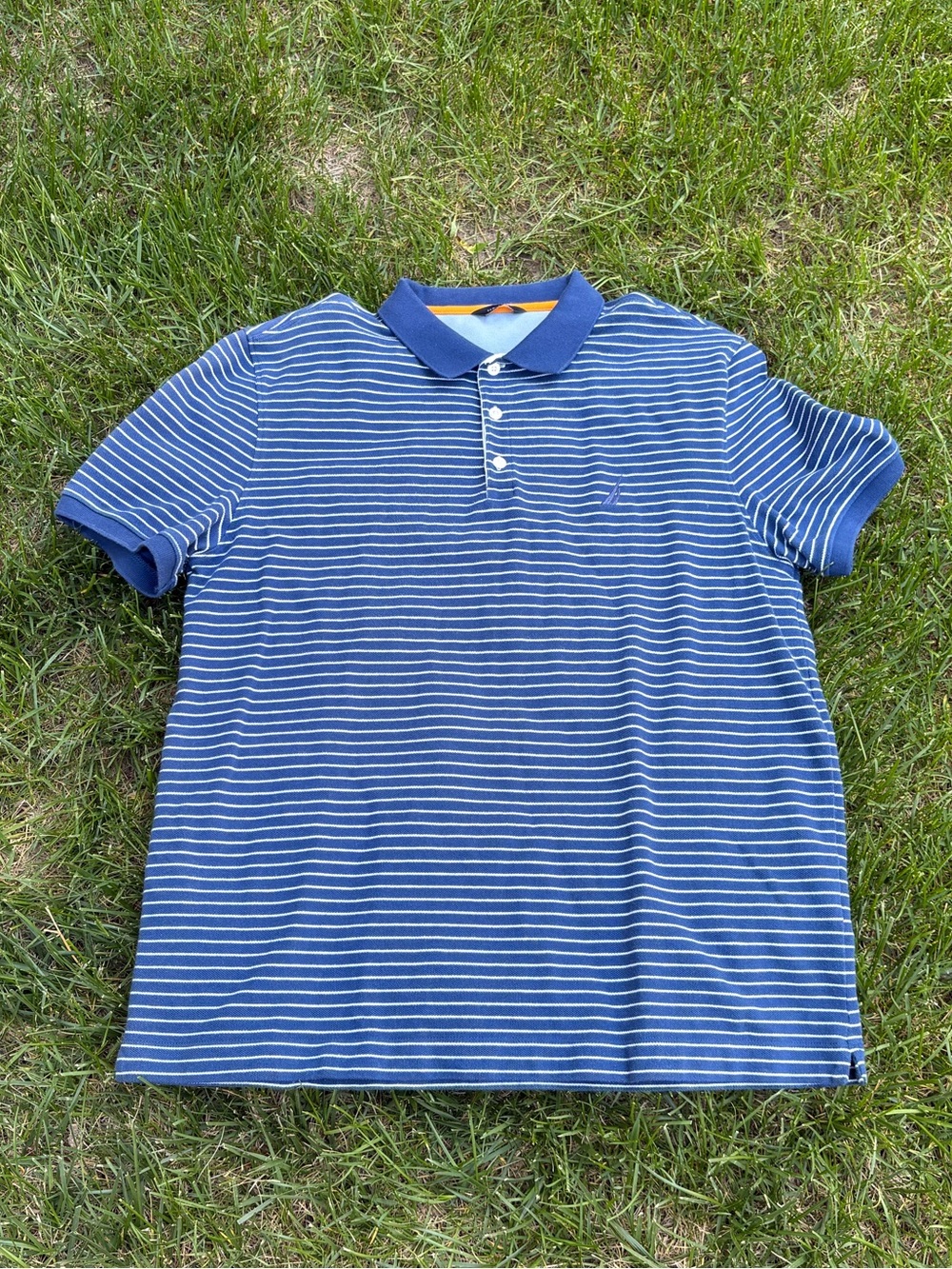 Men’s Nautica Brand Striped Polo Size L
